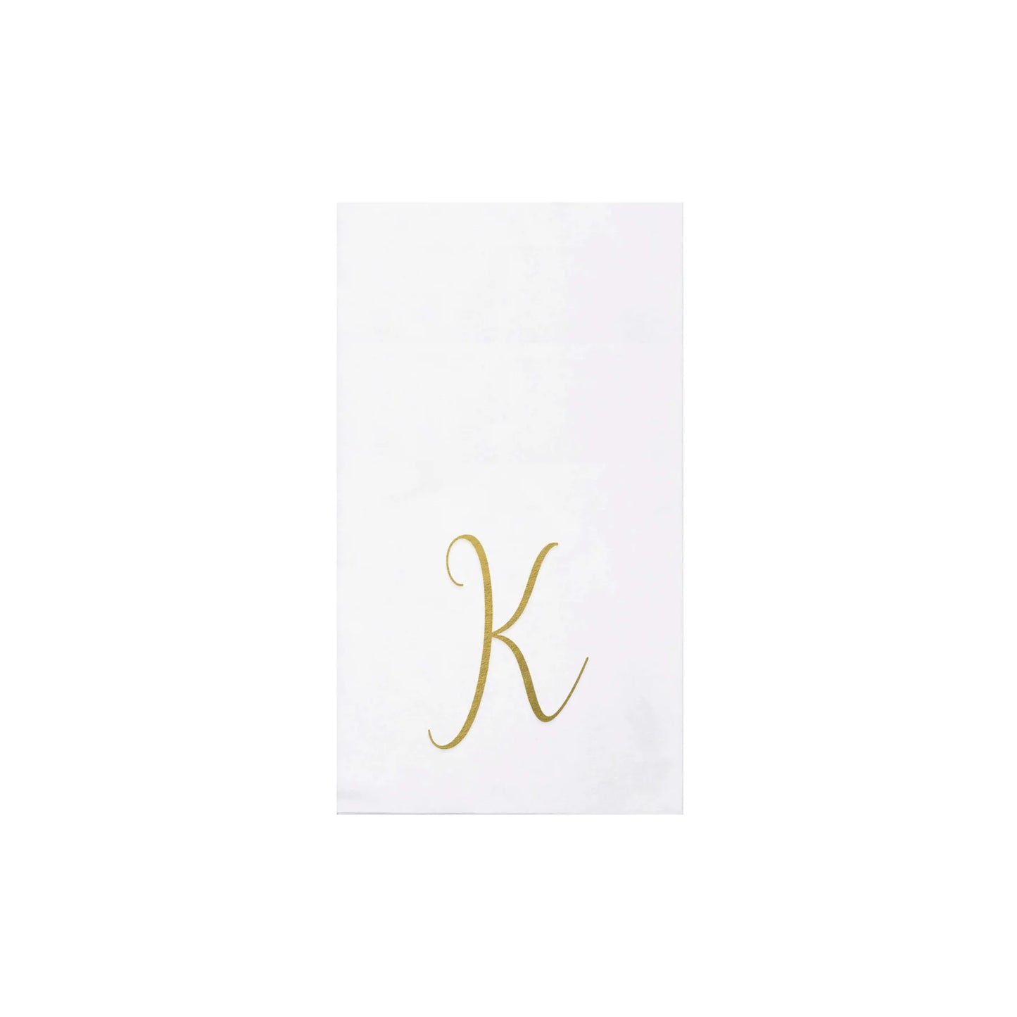 Vietri Papersoft Napkins Gold Monogram Guest Towels