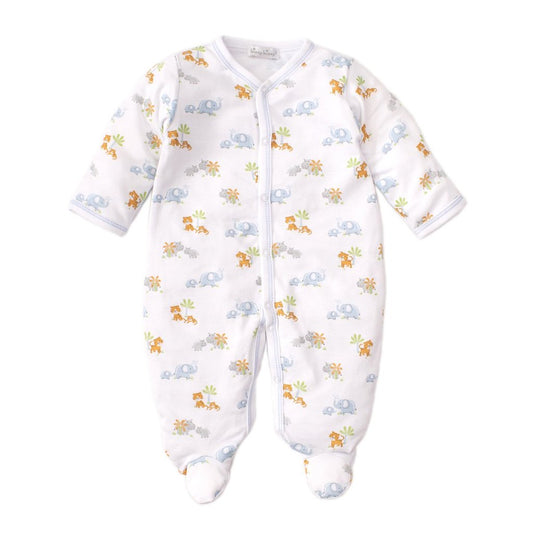 Kissy Kissy Safari Sibling Footie - Blue