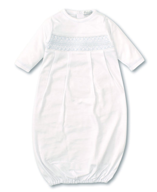 Kissy Kissy Celebrate Charm White/Blue Hand Smocked Sack