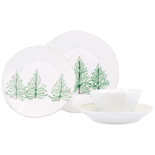 Vietri LAH-2600S-4 Lasta Holiday Four-Piece Place Setting