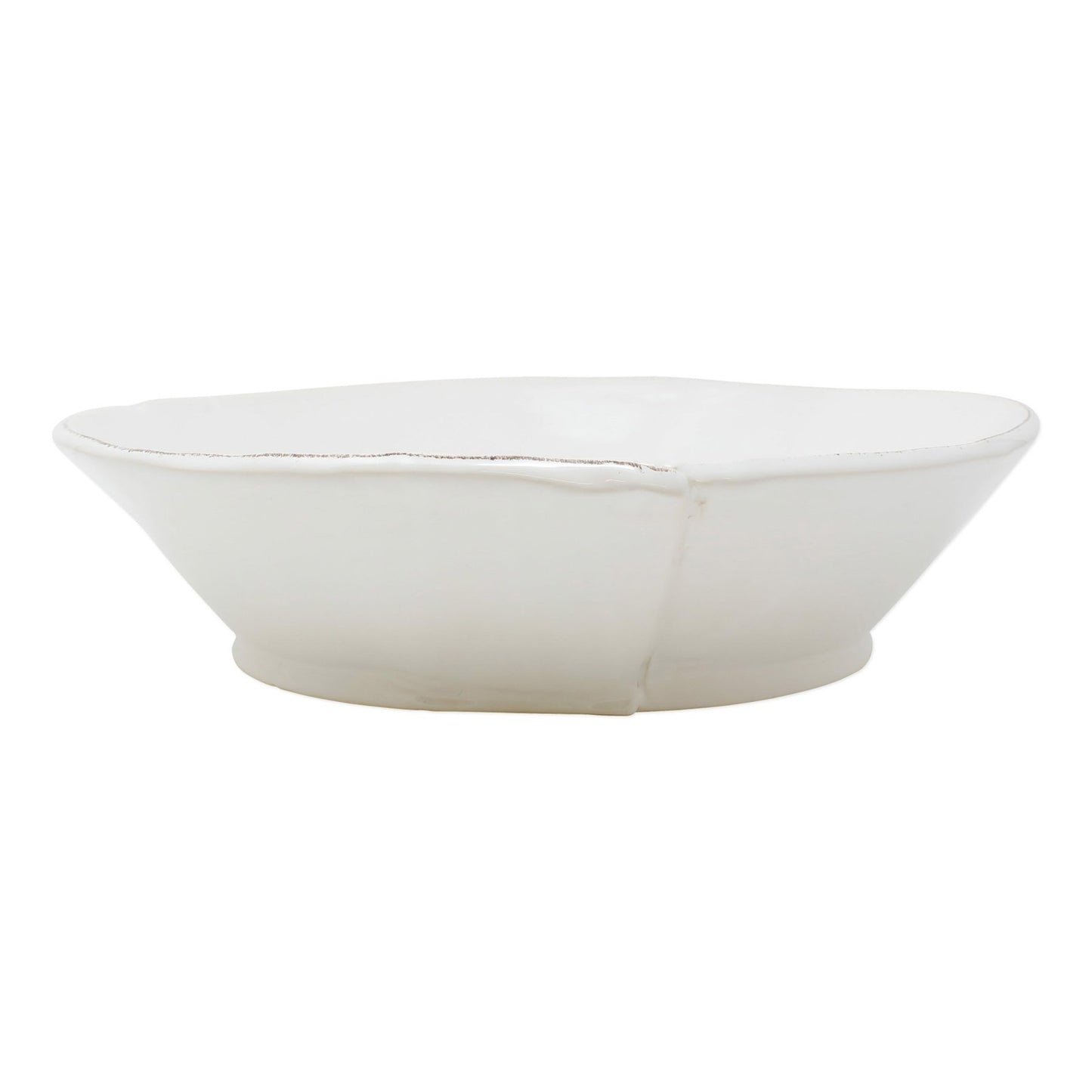 Vietri LAS-26026W Lastra Large Shallow Serving Bowl - White