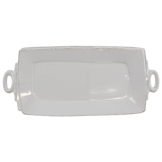 Vietri LAS-2623LG Lastra Light Gray Handled Rectangular  Platter