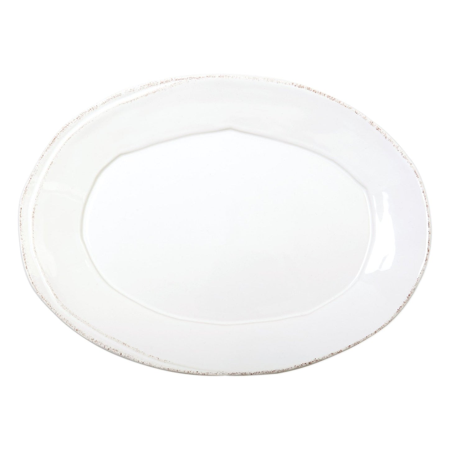 Vietri LAS-2625W Lastra Small Oval Platter - White