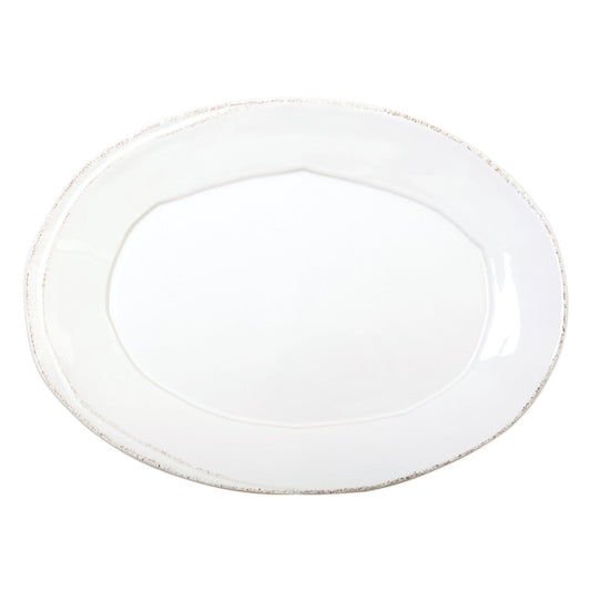 Vietri LAS-2625W Lastra Small Oval Platter - White