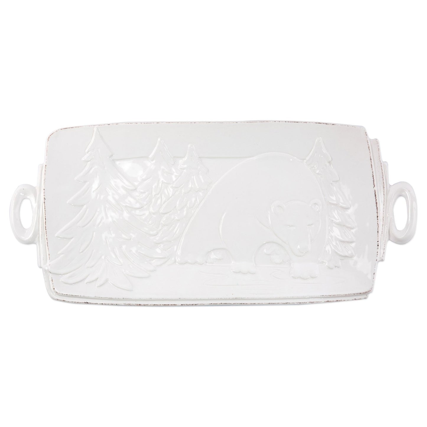 Vietri LAW-2623 Lastra Winterland Handled Rectangular Platter