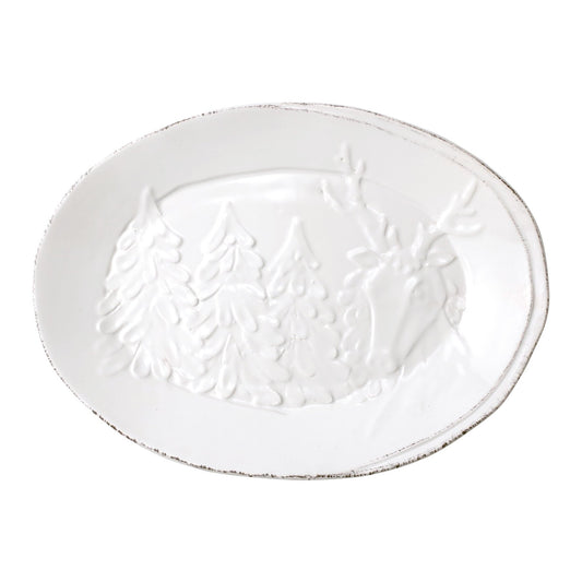 Vietri LAW-2625 Lastra Winterland Small Oval Platter