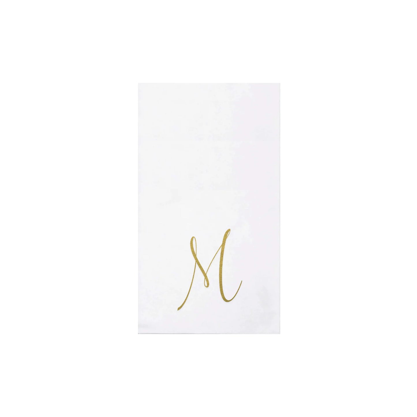 Vietri Papersoft Napkins Gold Monogram Guest Towels