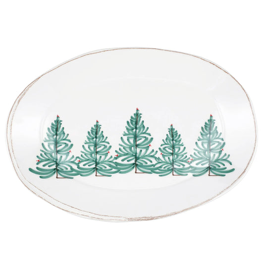 Vietri MLAH-2326 Lastra Holiday Oval Platter - Melamine