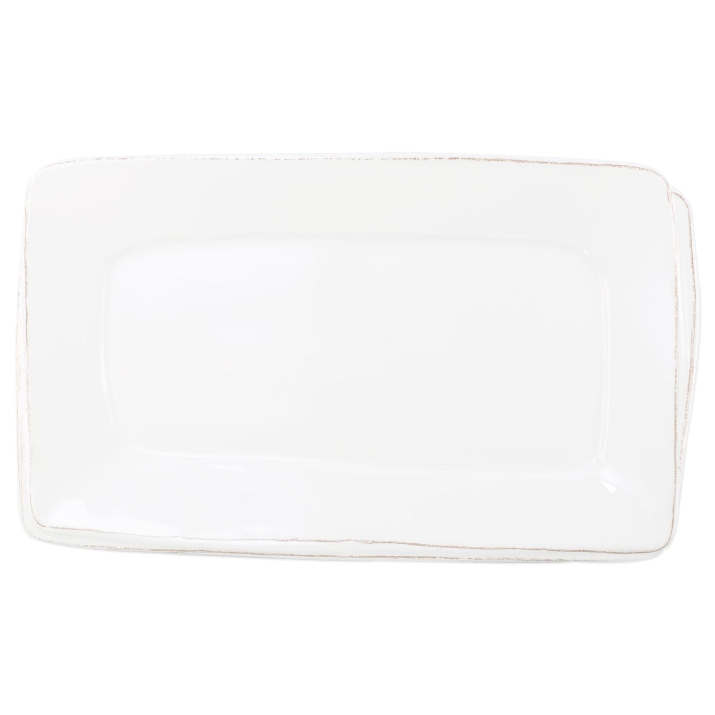 Vietri MLAS-W23023 Melamine Lastra White Rectangular Platter