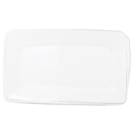 Vietri MLAS-W23023 Melamine Lastra White Rectangular Platter