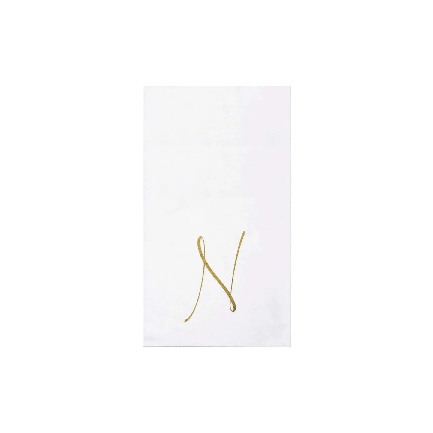 Vietri Papersoft Napkins Gold Monogram Guest Towels