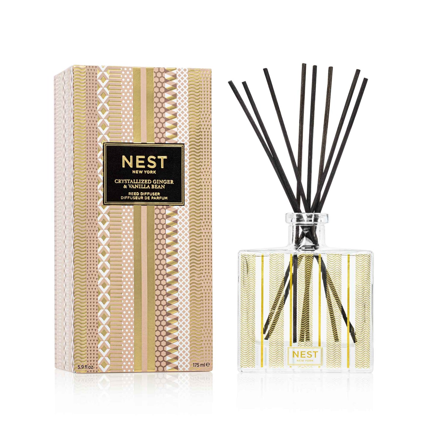Nest NEST08CGVB Crystallized Ginger & Vanilla Bean Reed Diffuser
