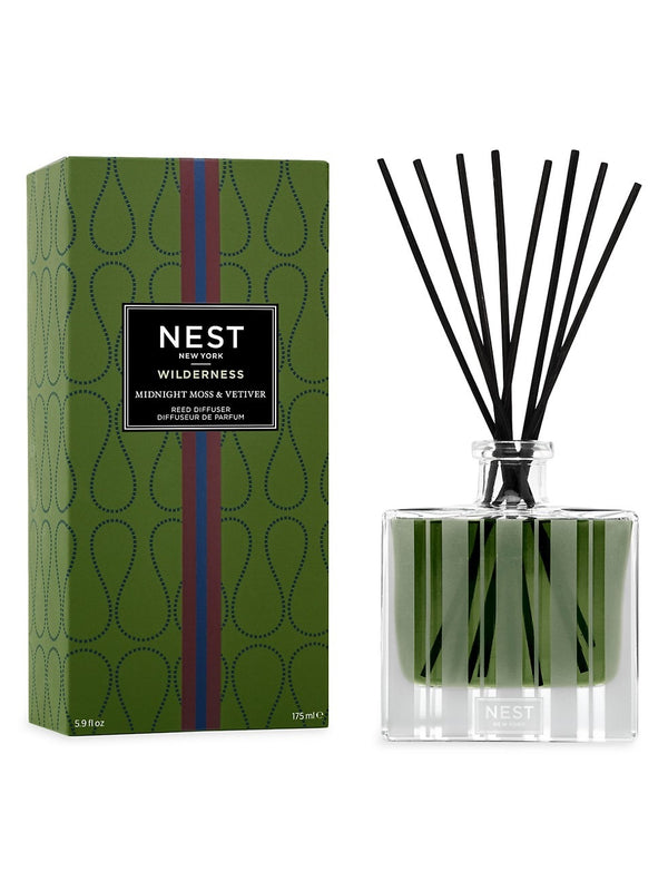 Nest NEST08MV Wilderness Midnight Moss & Vetiver Reed Diffuser