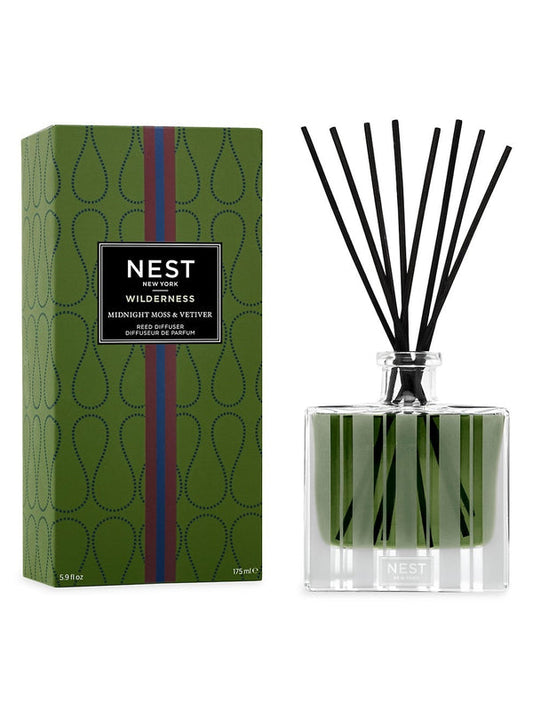 Nest NEST08MV Wilderness Midnight Moss & Vetiver Reed Diffuser