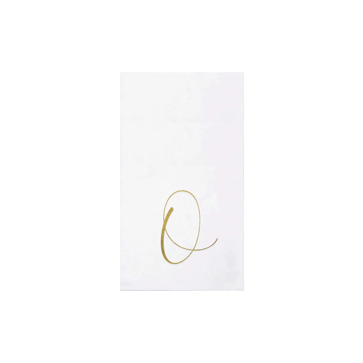 Vietri Papersoft Napkins Gold Monogram Guest Towels