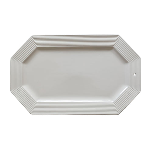 Nora Fleming O9 Octagonal Platter - Pinstripes