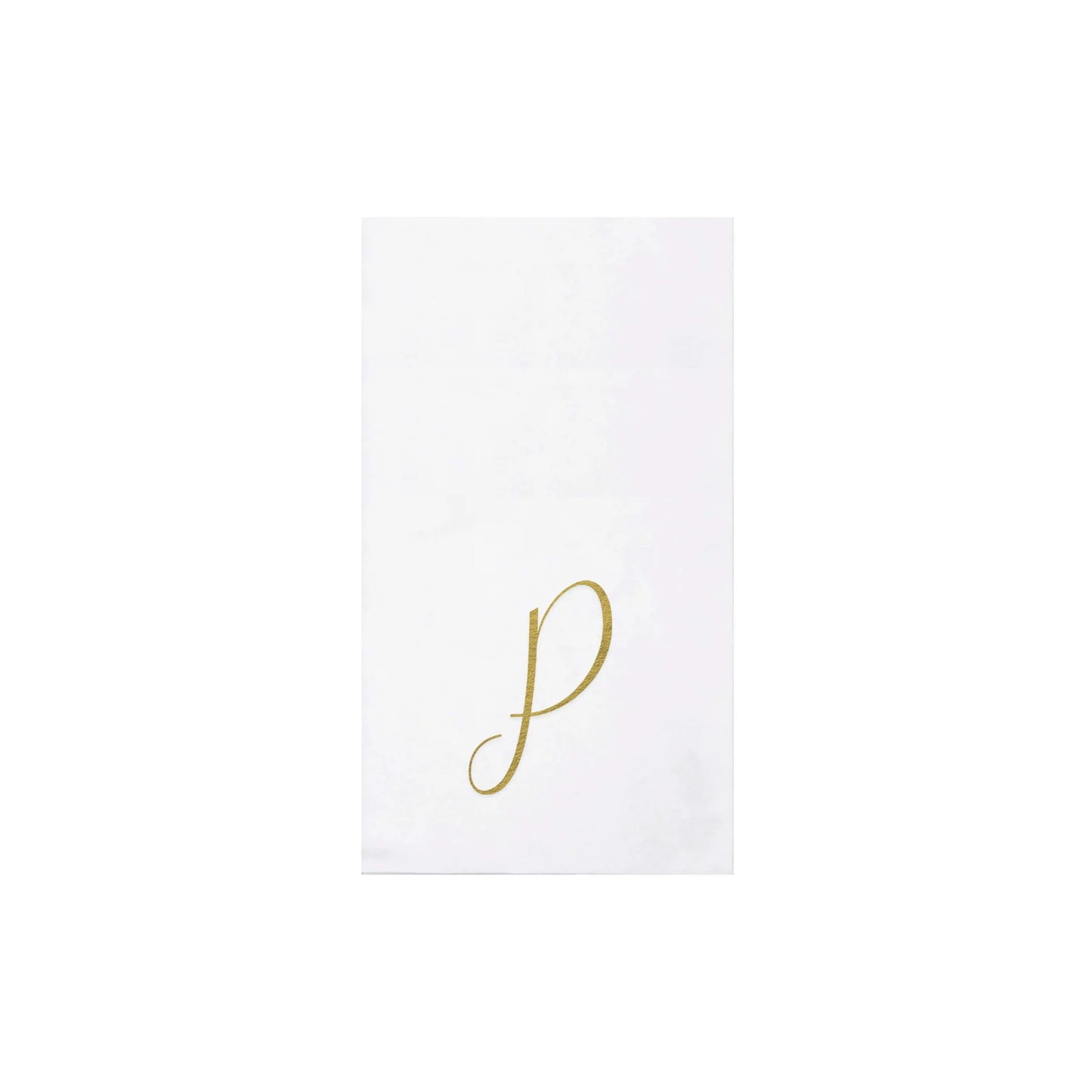 Vietri Papersoft Napkins Gold Monogram Guest Towels