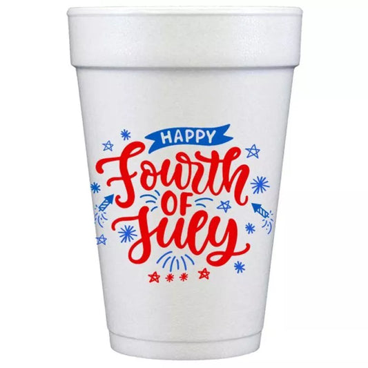 Two Funny Girls PA-99-411 Styrofoam Cup 10 Pack sleeve - Happy 4th of July