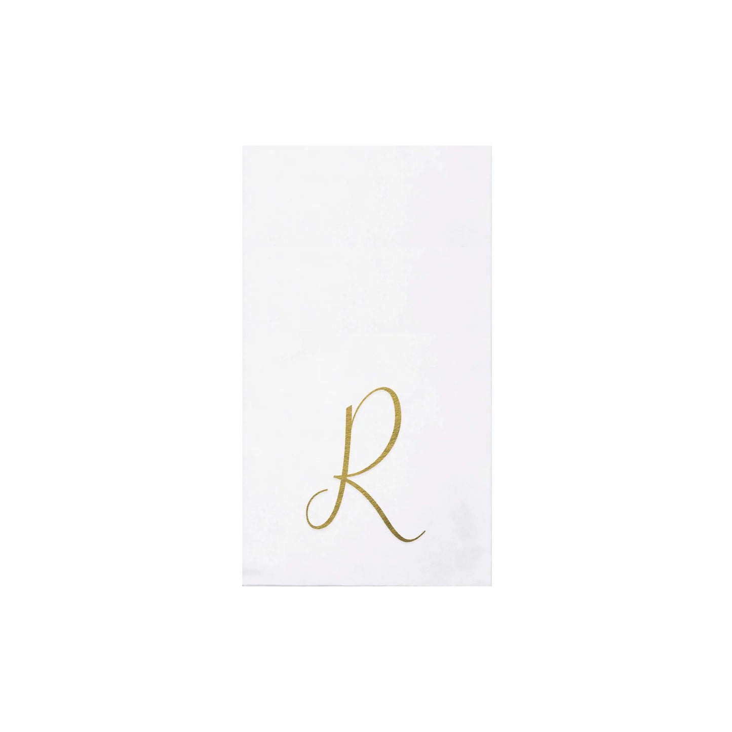 Vietri Papersoft Napkins Gold Monogram Guest Towels