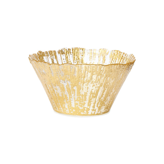 Vietri RUF-5205 Rufolo Glass Gold Small Deep Bowl