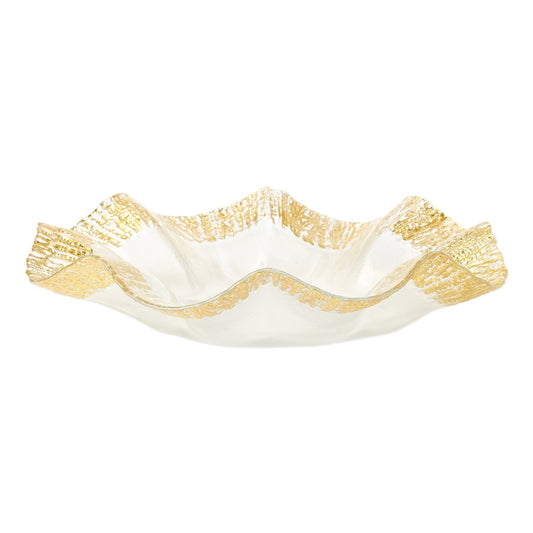 Vietri RUF-5223 Rufolo Glass Gold Platter