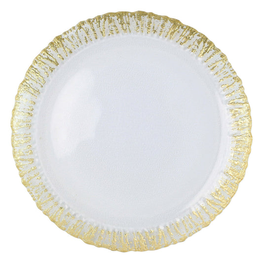 Vietri RUF-5237 Rufolo Glass Gold Round Platter