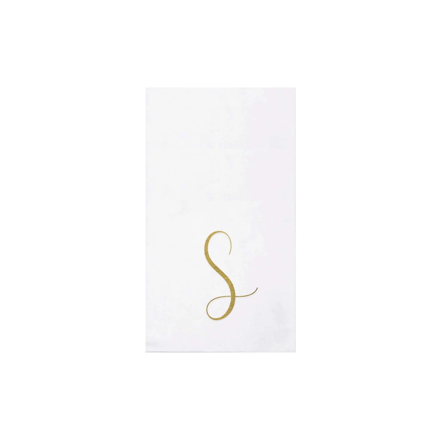 Vietri Papersoft Napkins Gold Monogram Guest Towels