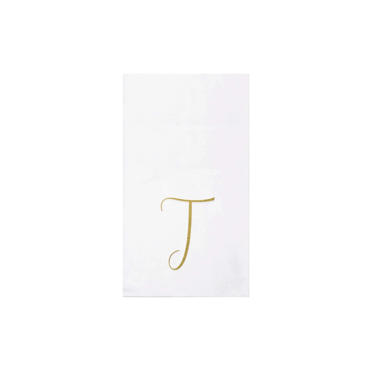 Vietri Papersoft Napkins Gold Monogram Guest Towels