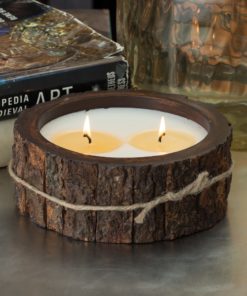 Himalayan TBMTB Tree Bark Pot Tobacco Bark Candle - Medium