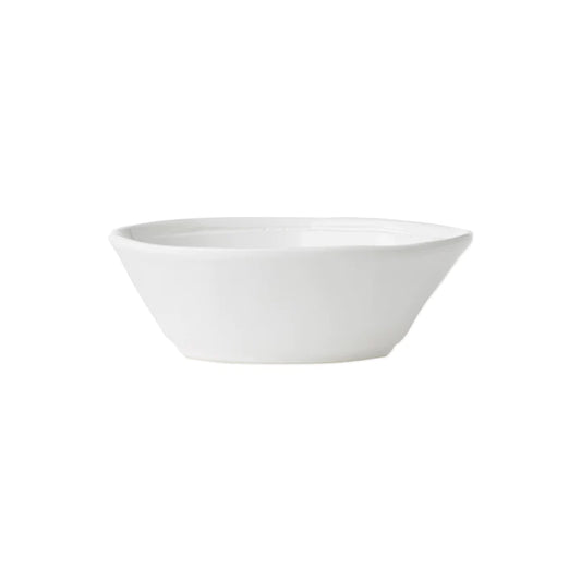 Vietri VFRS-2607W Fresh Stoneware White Small Oval Bowl