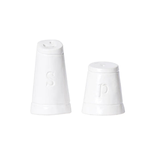 Vietri VFRS-2608W Fresh Stoneware White Salt & Pepper