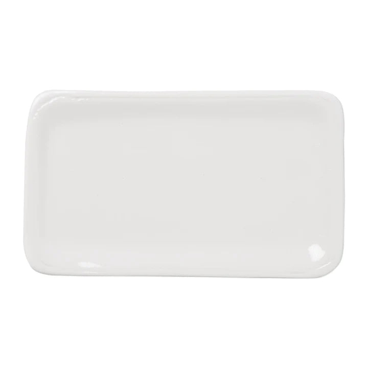 Vietri VFRS-2627W Fresh Stoneware White Small Rectangular Platter