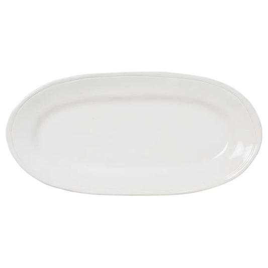 Vietri VFRS-2629W Fresh Stoneware White Narrow Oval Platter