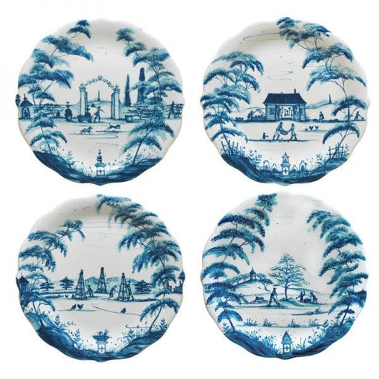 Juliska CE63SET/44 Country Estate Delft Blue Party Plates Set of 4