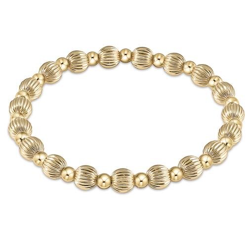 enewton BDIGGRAPG6 Dignity Grateful Pattern 6mm Bead Bracelet - Gold