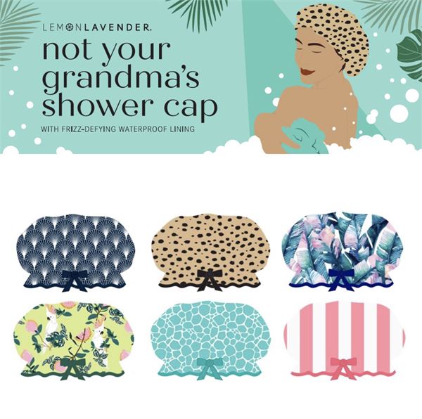 Lemon Lavender LLCAP24 Shower Caps