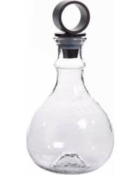 Zodax IN-4239 Hammered Glass Decanter W/Iron Stopper