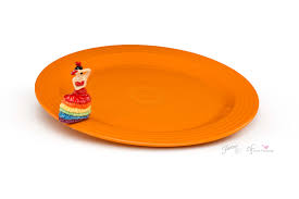 Nora Fleming FIESTA01 Fiesta Round Platter Fiesta Lady