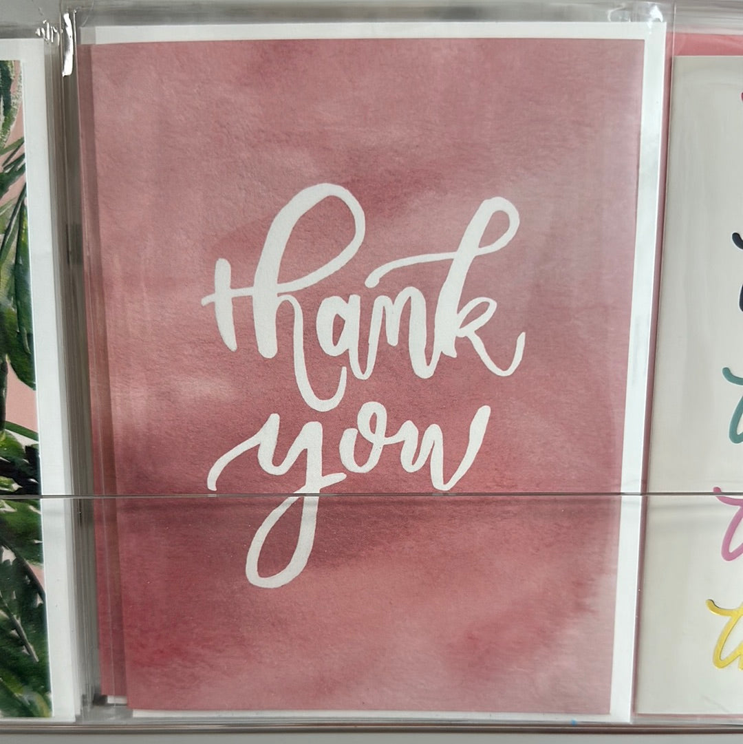 Malwest Design GCT01 Pink Thank You Greeting Card