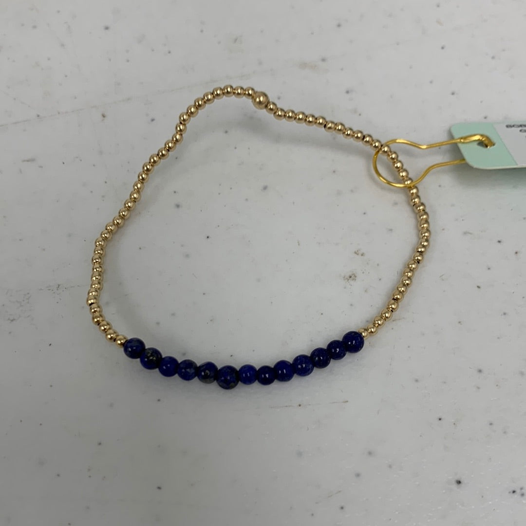 enewton BGBL2LAP Gold Bliss 2mm Bead Bracelet -Lapis