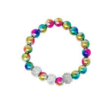 Pink Poppy Galaxy Pearl Bracelet