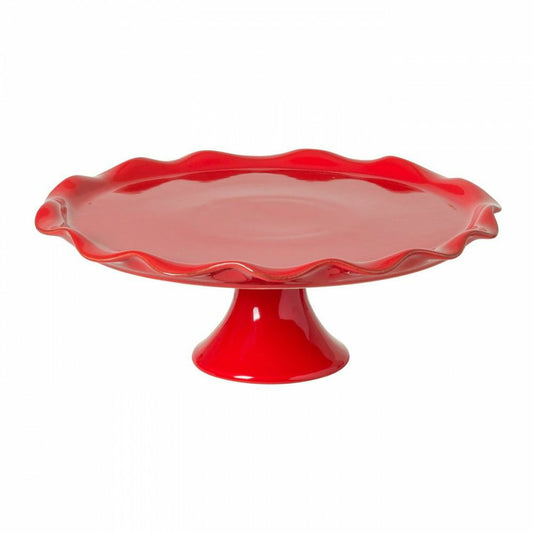 Casafina RFF334-RED Footed Plate 14" Cook & Host Red