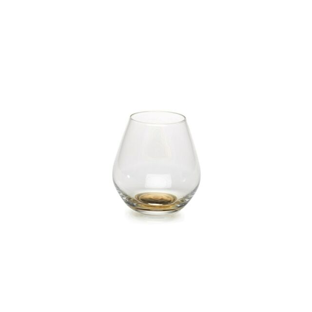 Zodax CH-4681 Golden Base Stemless Wine Glass