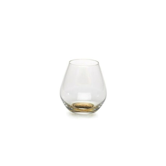 Zodax CH-4681 Golden Base Stemless Wine Glass