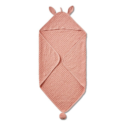 TAG G13626 Bunny Hooded Waffle Weave Towel