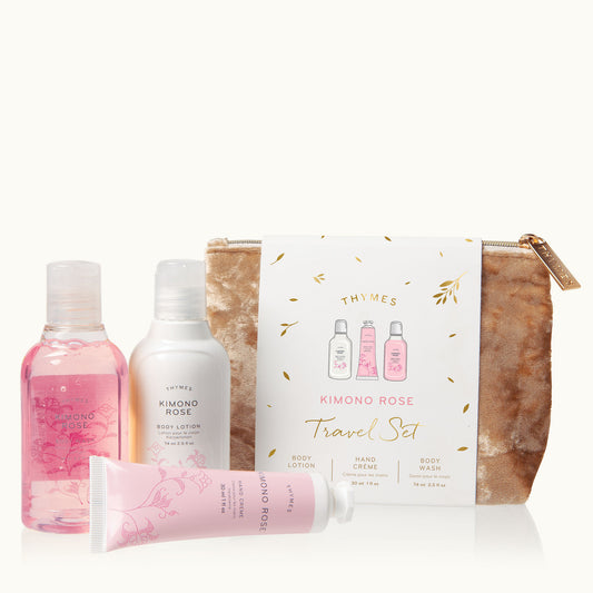 Thymes Kimono Rose 0988950200 Travel Set W/ Beauty Bag