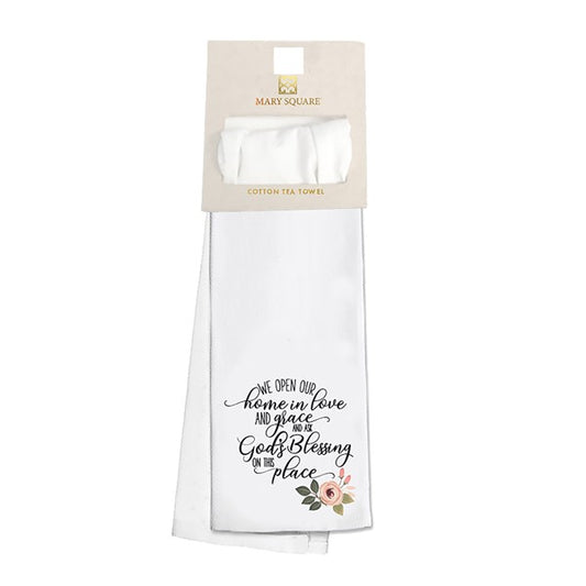 Mary Square Tea Towel - God's Blessing