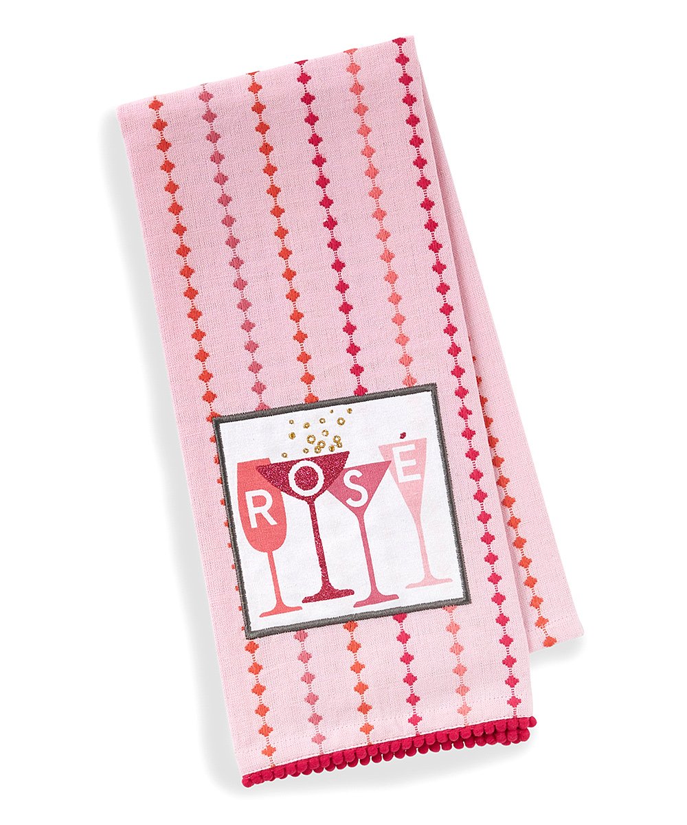 Design Imports Pink Bubbly Kitchen Towel